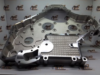 Передняя крышка двигателя Perkins серии AB на JCB 3CX, 4CX (код: 02/200488, 02/200100, 02/200829)